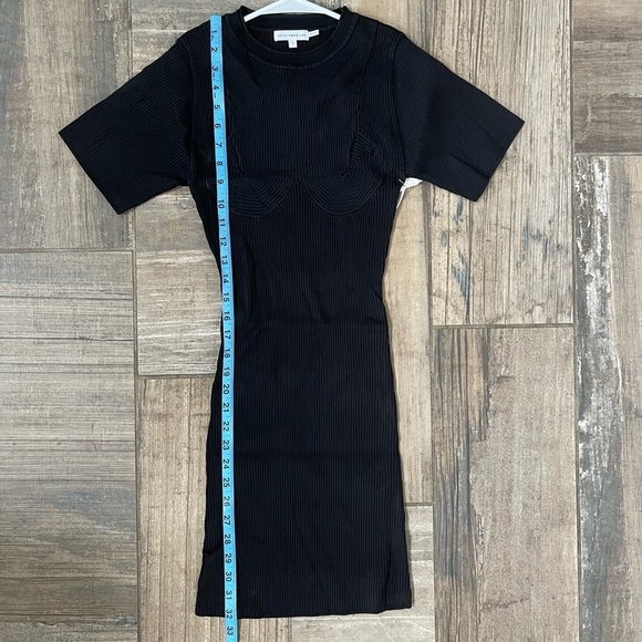 GOOD AMERICAN Plaited Rib Minidress in black size small - 1 - Picture 9 of 10